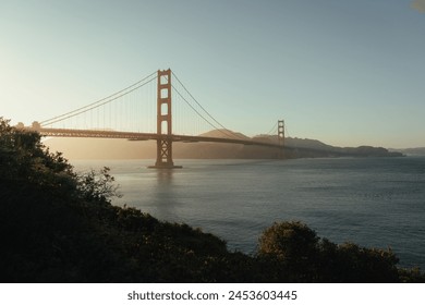 Sunset at the Golden Gate Bridge in San Francisco, California, USA - Powered by Shutterstock