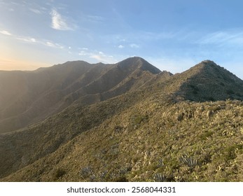 sunset in the green mountains