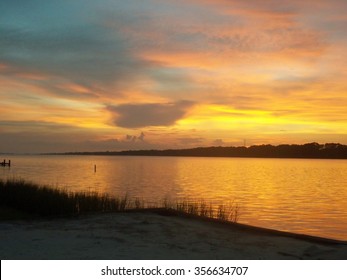 Sunset In Gulf Shores Alabama