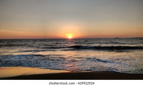 Sunset At Hadi Achra Beach Sindhudurg District 