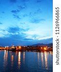 sunset at the harbor