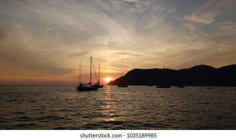 Sunset in harbour