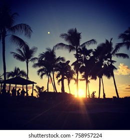 Sunset At A Hawaiian Luau