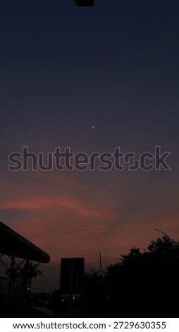 Sunset in the hectic day