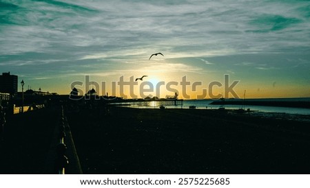 Sunset in Hern Bay, Kent, UK