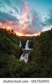 Sunset At High Falls At Grand Portage State Park, MN