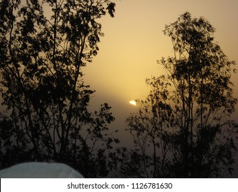 Sunset in hill