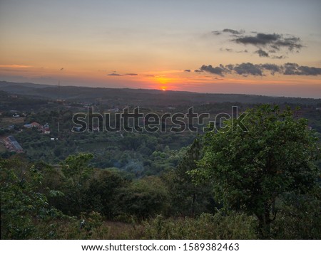 Sunset from Sunset Hill at Sen Monorom, Mondulkiri, Cambodia