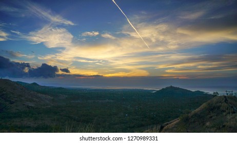 sunset in hill and valley Bukit Kursi Jemberana.