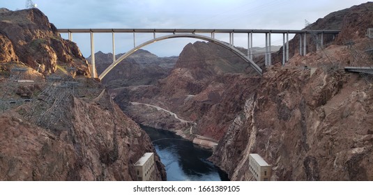 Sunset At The Hoover Dam Bridge 