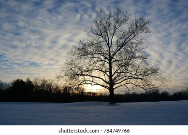 Sunset At Hopewell Culture National Historic Park, Ohio.