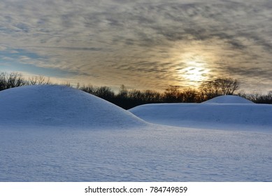 Sunset At Hopewell Culture National Historic Park, Ohio.