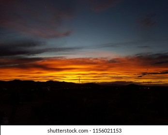 Sunset At Hueco Tanks Near El Paso, Texas