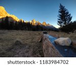 sunset and ice
