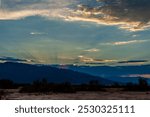 A sunset illuminating the skies over Furnace Creek, Death Valley National Park