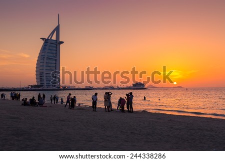 Sunset at Jumeirah Beach, Dubai