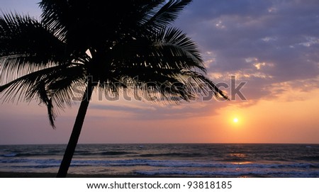 Sunset at Kalutara  beach, Sri Lanka