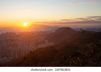 Sunset At Kowloon Peak (Fei Ngo Shan), Hong Kong