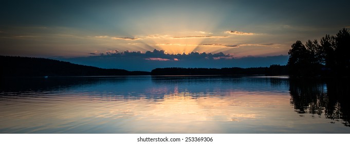 Sunset In Kuopio, Finland