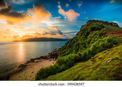 Sunset at Kuta, Lombok, Indonesia.