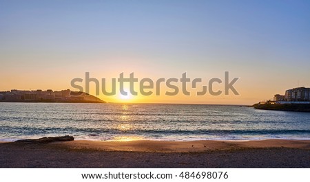 Sunset in La Coruna (Spain).