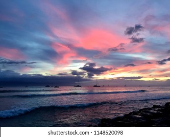 Sunset In Lahaina Harbor 