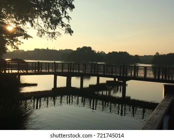 Sunset at the lake.