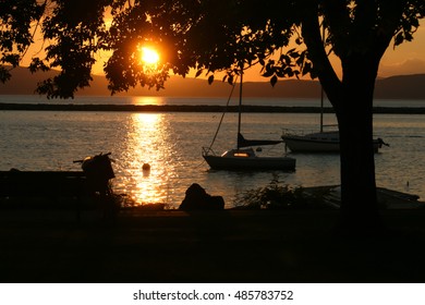 Sunset In Lake Champlain
