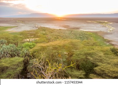 Sunset At Lake Eyasi, Tanzania