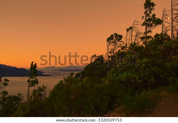 Sunset Landscape Forests Mountains Lakes You Stock Photo Edit Now