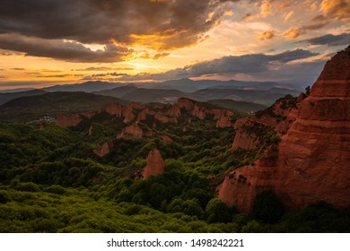 Sunset In Las Medulas, León, Spain. This Landscape Was Formed By The Mining Activity Of The Roman Empire.