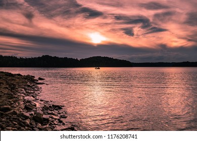 Sunset Laurel Lake Kentucky Corbin 