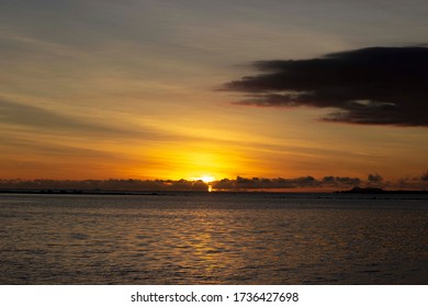 Sunset Lautoka Sea Wall Fiji Island 