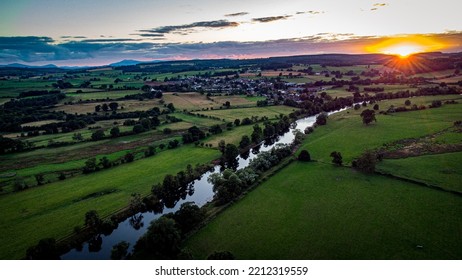 Sunset In Lazonby And River Eden