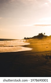 sunset light on the beach