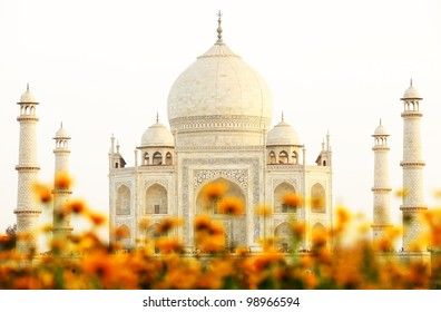 Sunset light over Taj Mahal in India, Agra, Uttar Pradesh