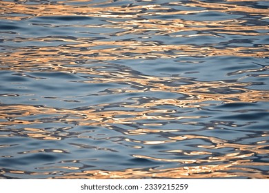Sunset light water reflection effect like painting before night