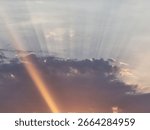 Sunset : lights and clouds in the sky
