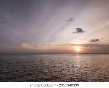 sunset at the linau pier Kaur, Bengkulu - Shutterstock ID 2311340339