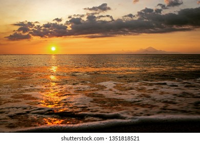 Sunset In Lombok, Mount Agung