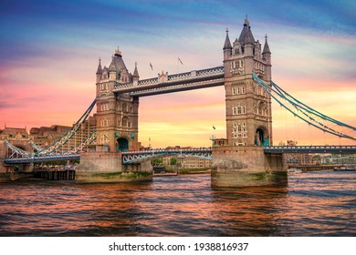 Sunset at London Bridge, London - Shutterstock ID 1938816937