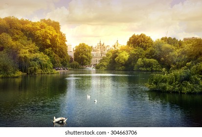 Sunset In The London Park