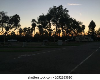 Sunset In A Los Angeles Trailer Park, California