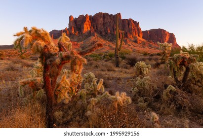 Sunset In Lost Dutchman State Park