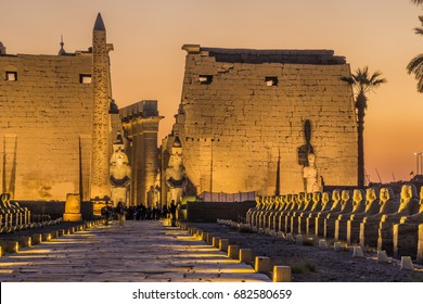 Sunset At Luxor Temple