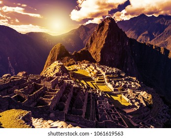 Sunset In Machu Pichu 