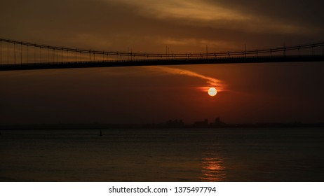 The Sunset In Maputo From The Port