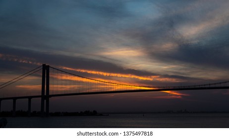 The Sunset In Maputo From The Port