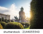 Sunset at Maria Theresa Square (Maria Theresien Platz) with Empress Maria Theresa Monument - Vienna, Austria