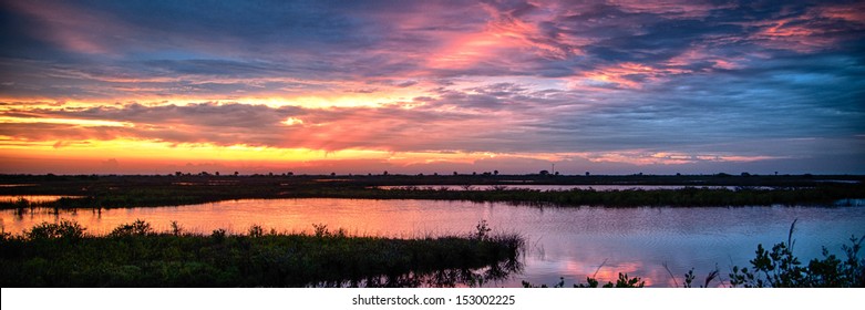 Sunset At Merritt Island, Brevard County, Florida, USA